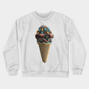 Cute Icecream Cone Knit Yarn Crewneck Sweatshirt